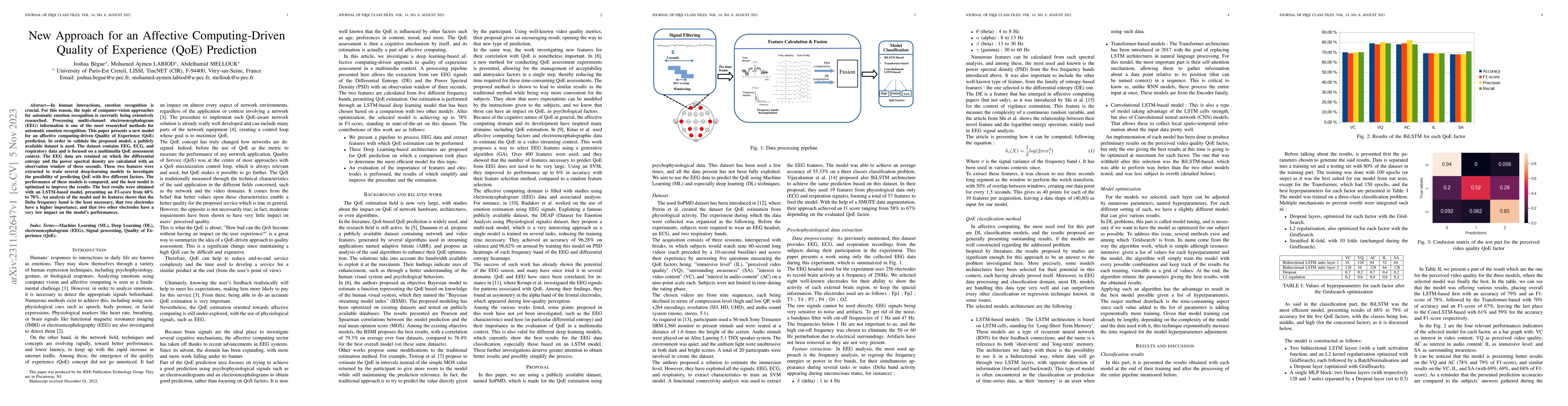 Thumbnail for New Approach for an Affective Computing-Driven Quality of Experience
  (QoE) Prediction