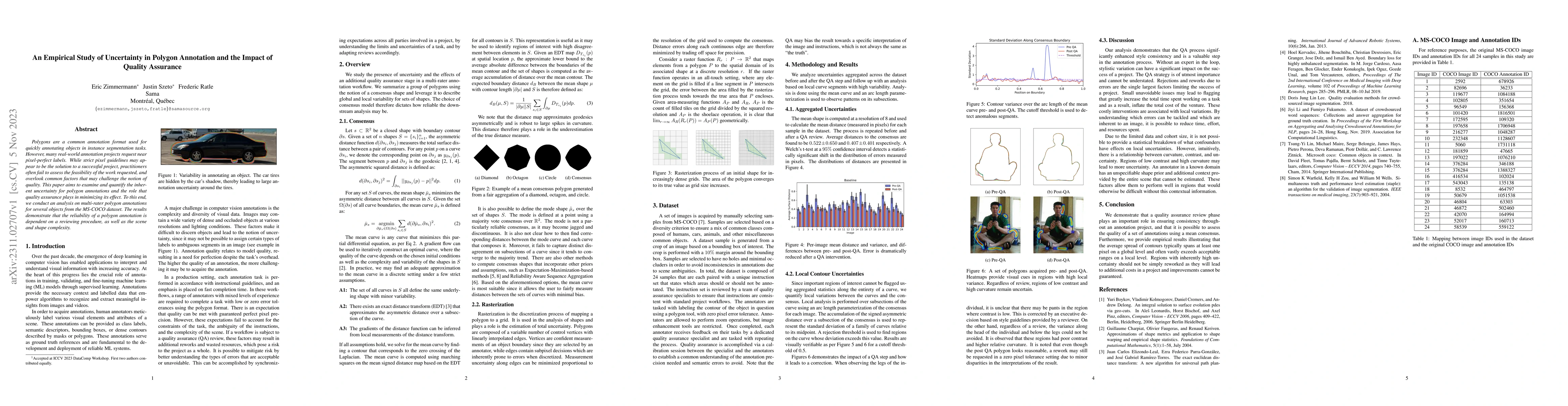 Thumbnail for An Empirical Study of Uncertainty in Polygon Annotation and the Impact
  of Quality Assurance