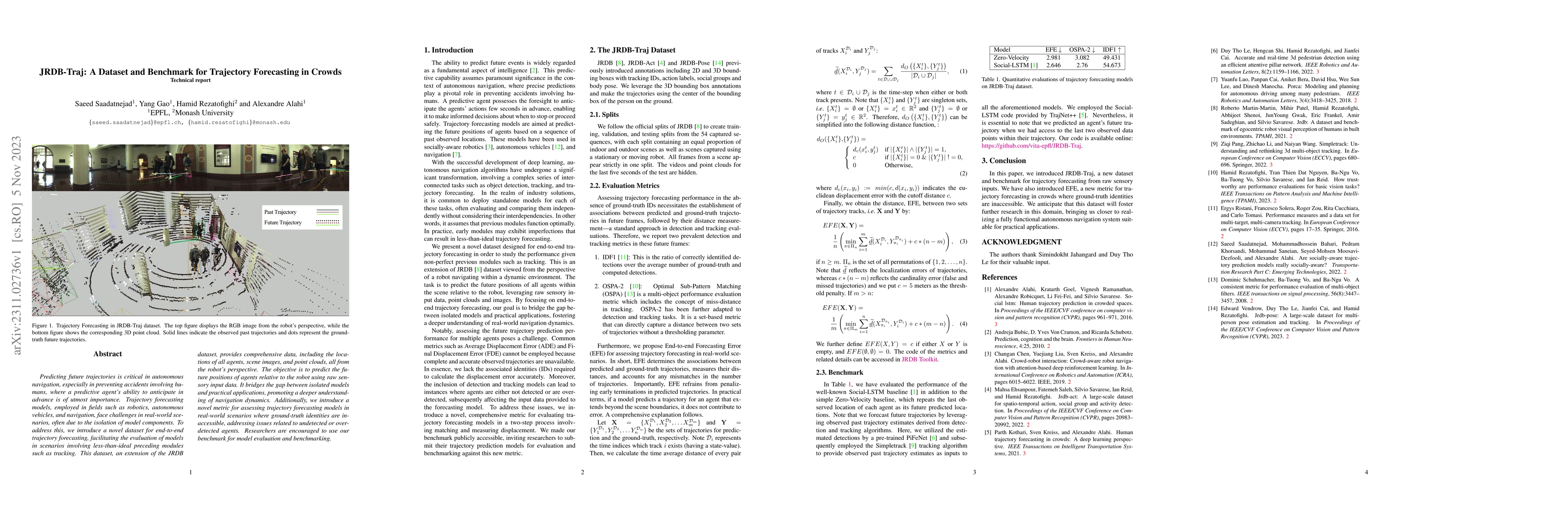 Thumbnail for JRDB-Traj: A Dataset and Benchmark for Trajectory Forecasting in Crowds