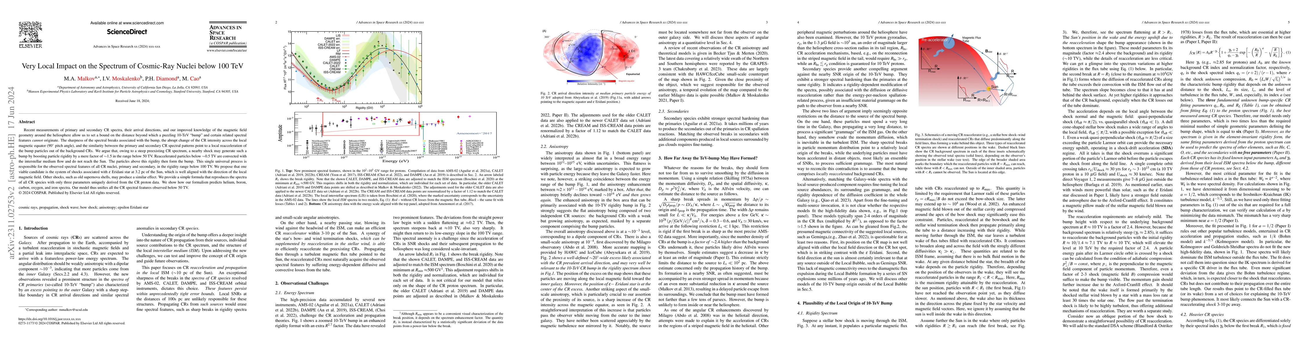 Thumbnail for Very Local Impact on the Spectrum of Cosmic-Ray Nuclei below 100 TeV
