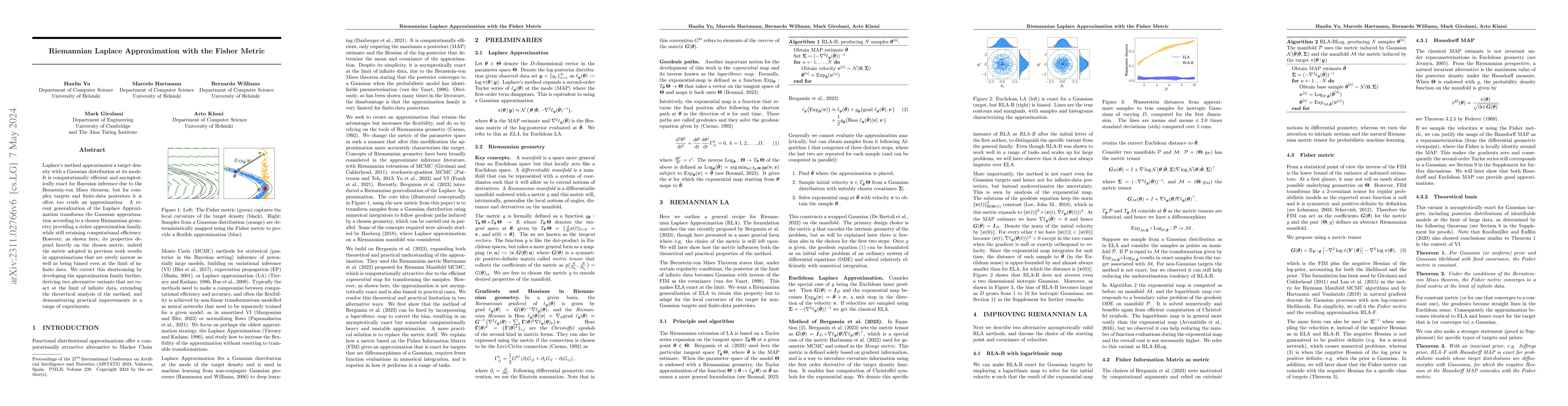 Thumbnail for Riemannian Laplace Approximation with the Fisher Metric