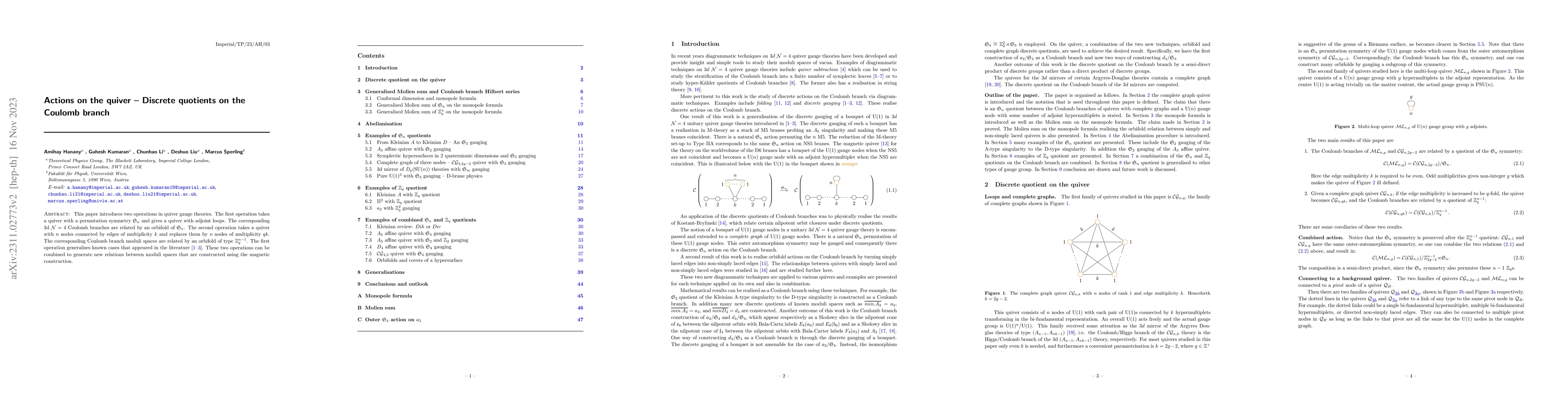 Thumbnail for Actions on the quiver -- Discrete quotients on the Coulomb branch