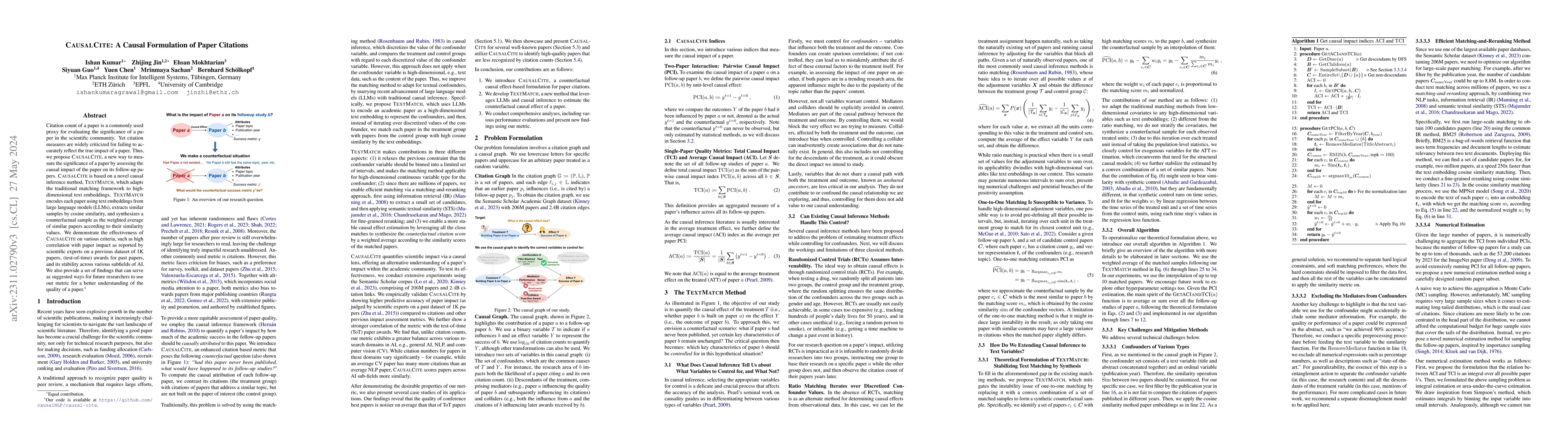Thumbnail for CausalCite: A Causal Formulation of Paper Citations
