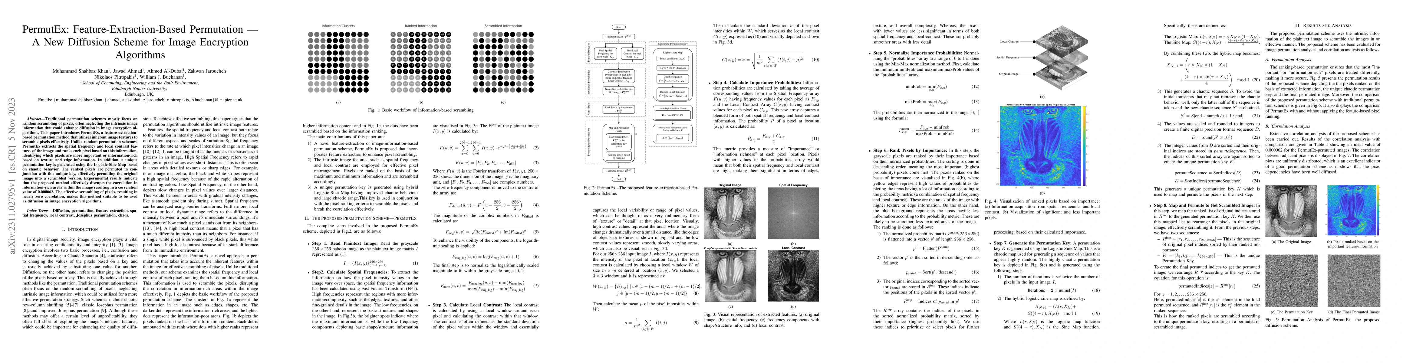 Thumbnail for PermutEx: Feature-Extraction-Based Permutation -- A New Diffusion Scheme
  for Image Encryption Algorithms