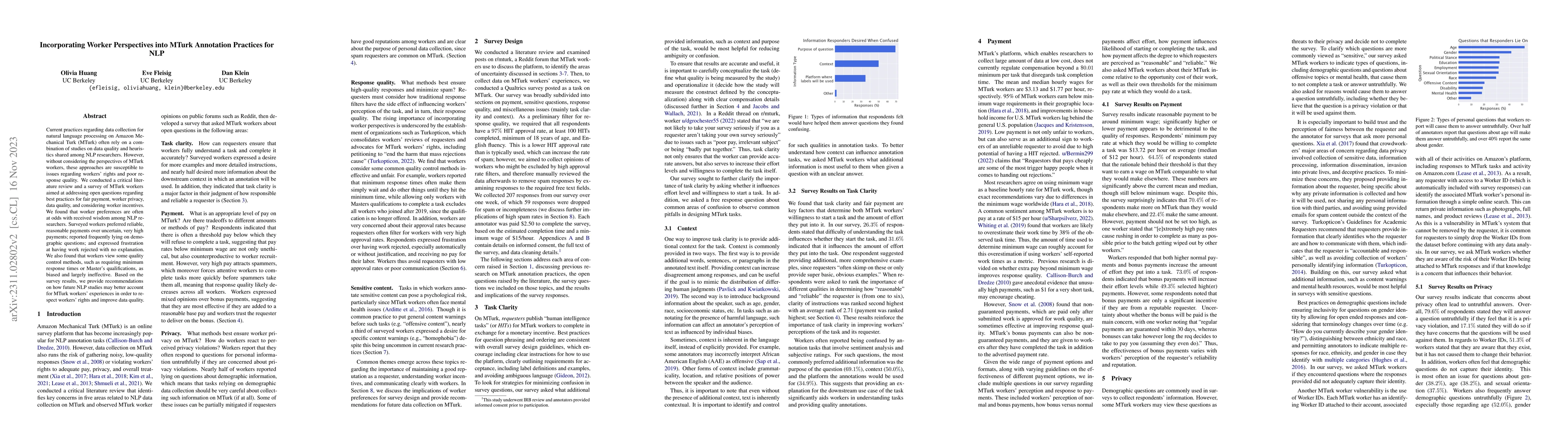 Thumbnail for Incorporating Worker Perspectives into MTurk Annotation Practices for
  NLP
