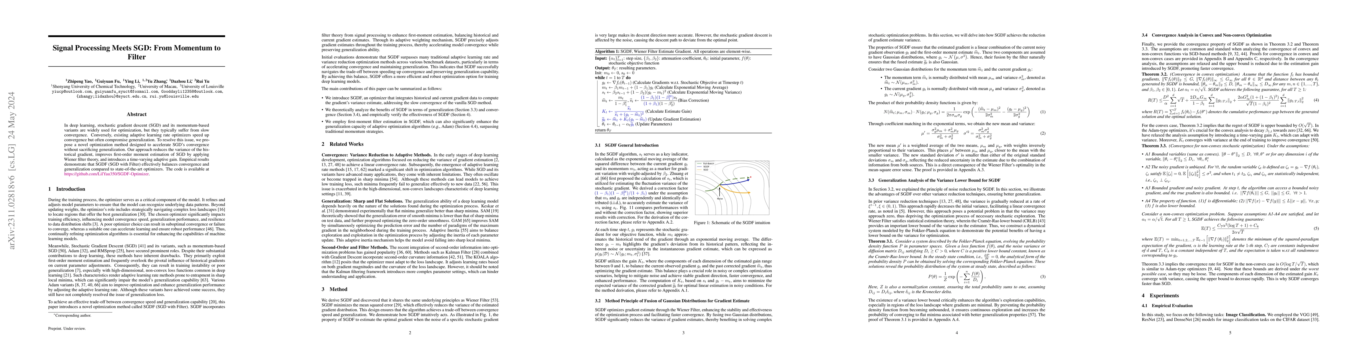 Thumbnail for Signal Processing Meets SGD: From Momentum to Filter