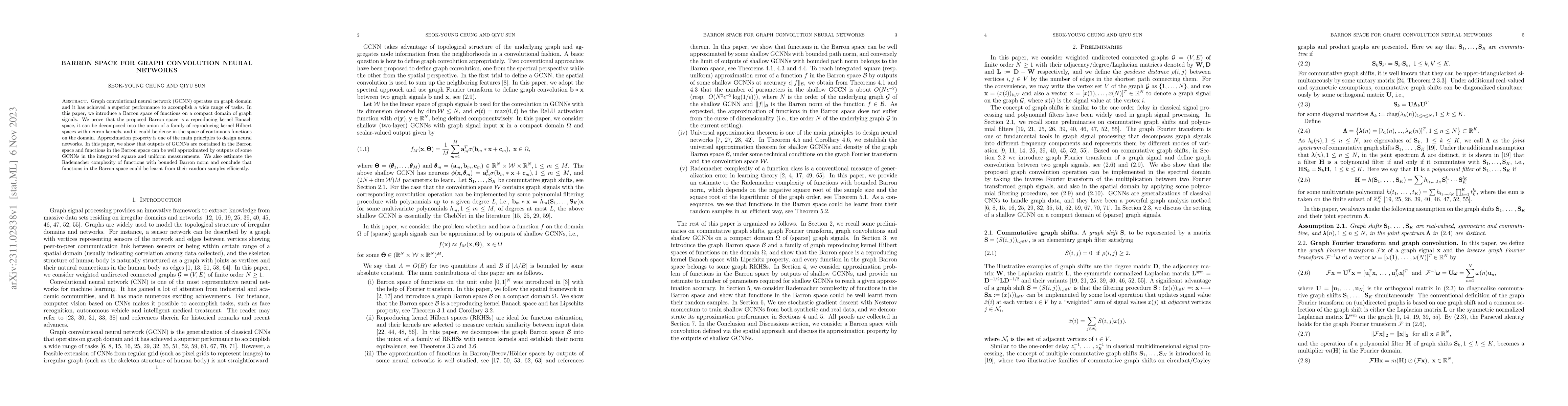 Thumbnail for Barron Space for Graph Convolution Neural Networks