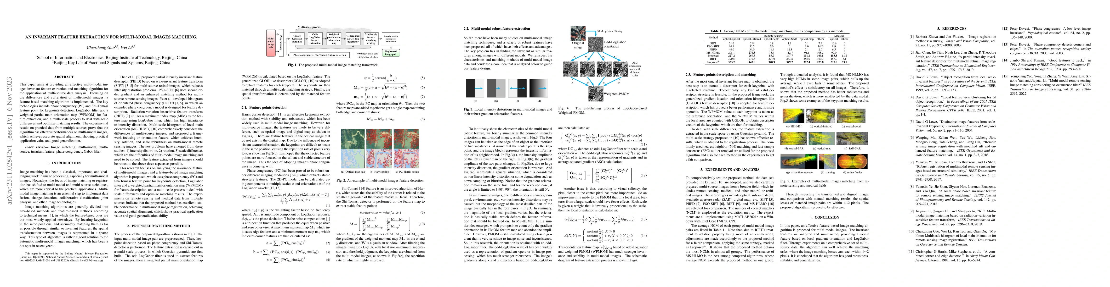 Thumbnail for An invariant feature extraction for multi-modal images matching