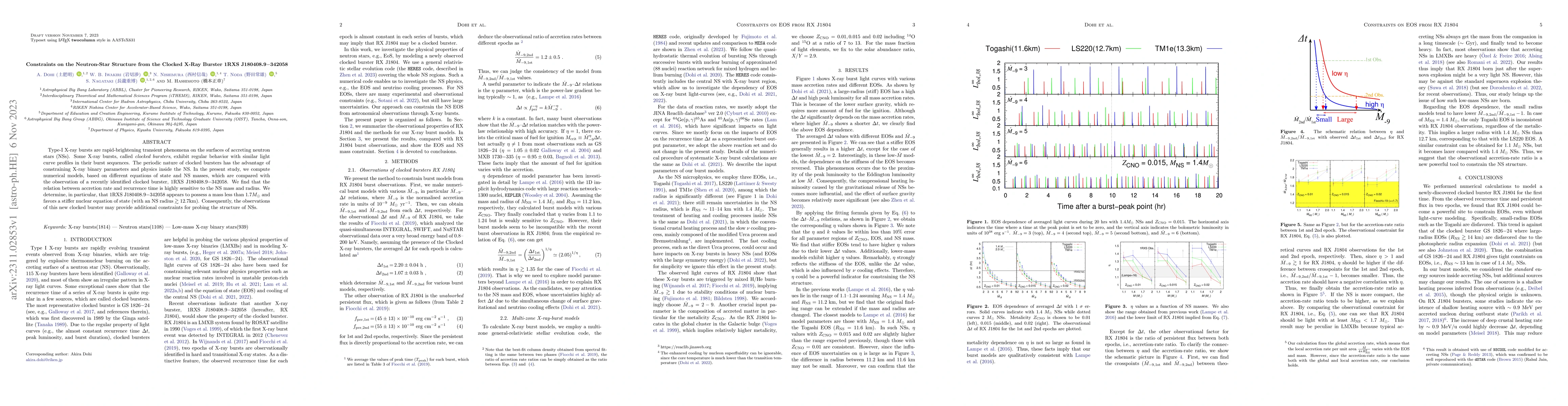 Thumbnail for Constraints on the Neutron-Star Structure from the Clocked X-Ray Burster
  1RXS J180408.9$-$342058