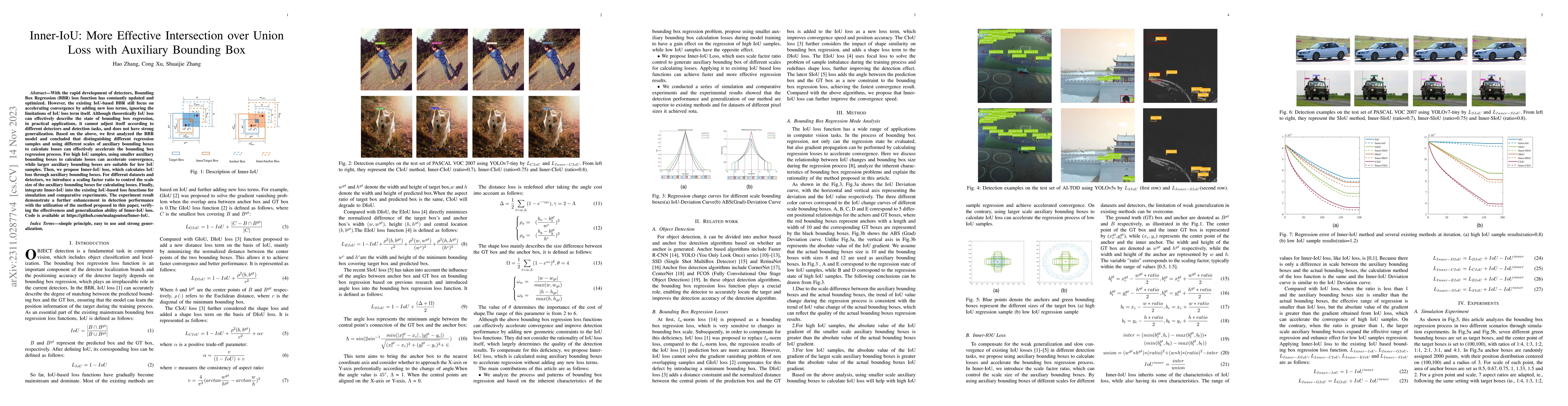 Thumbnail for Inner-IoU: More Effective Intersection over Union Loss with Auxiliary
  Bounding Box