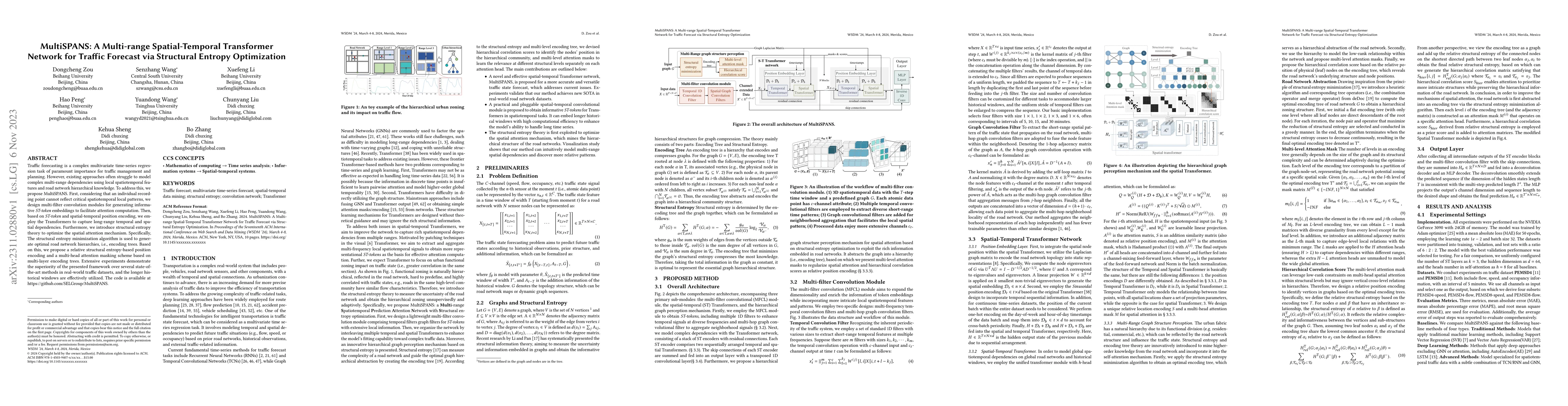 Thumbnail for MultiSPANS: A Multi-range Spatial-Temporal Transformer Network for
  Traffic Forecast via Structural Entropy Optimization