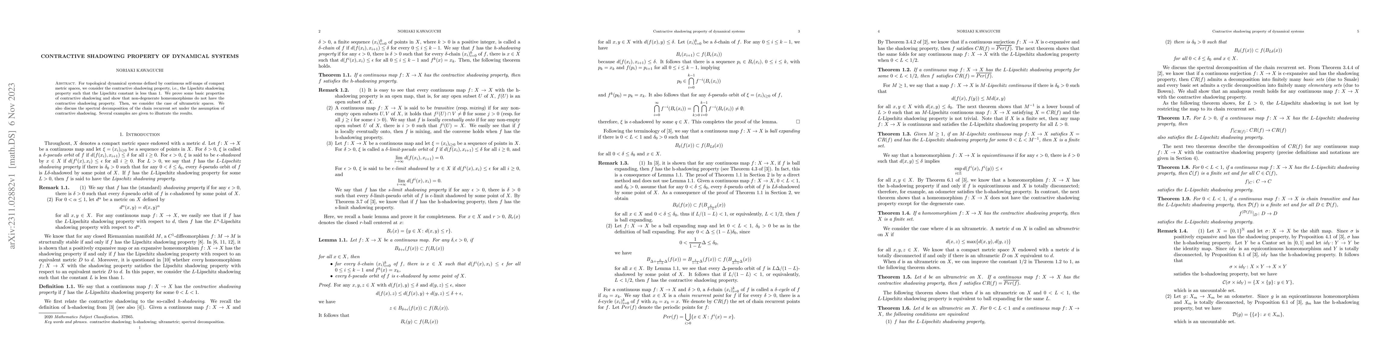 Thumbnail for Contractive shadowing property of dynamical systems