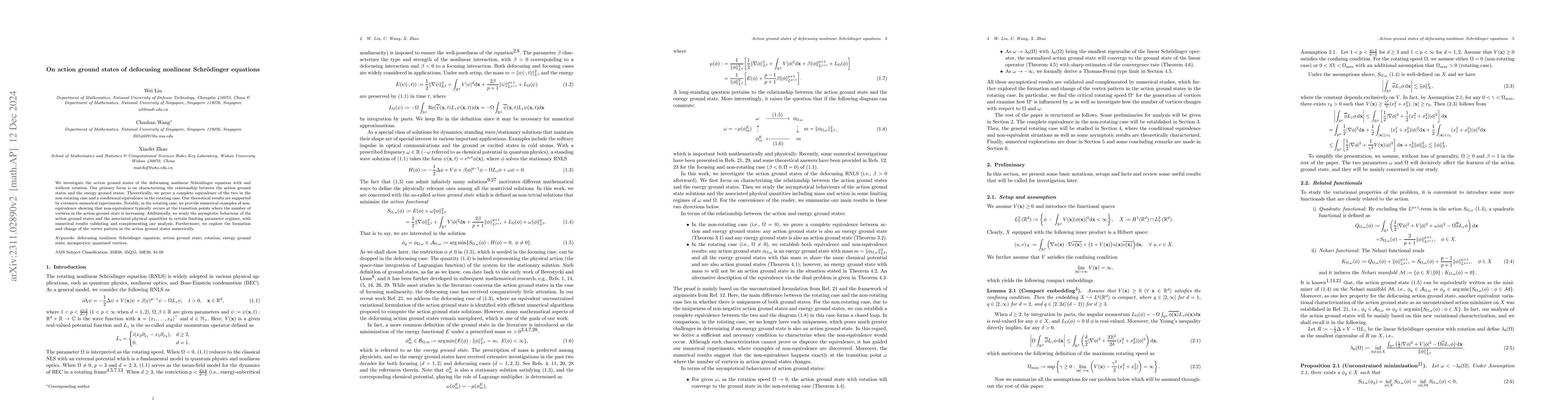 Thumbnail for On action ground states of defocusing nonlinear Schr\"odinger equations