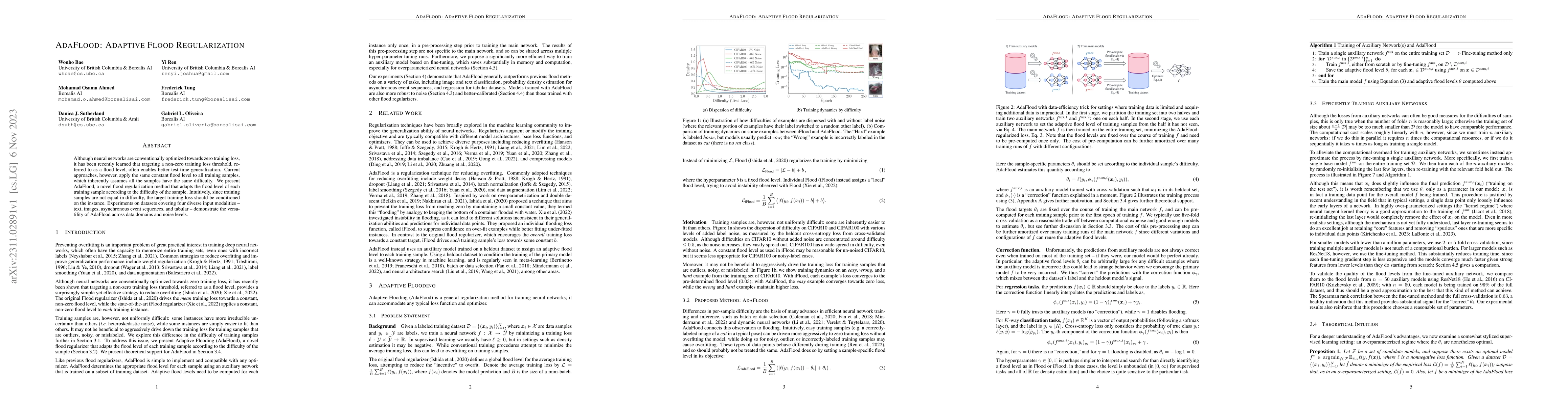 Thumbnail for AdaFlood: Adaptive Flood Regularization