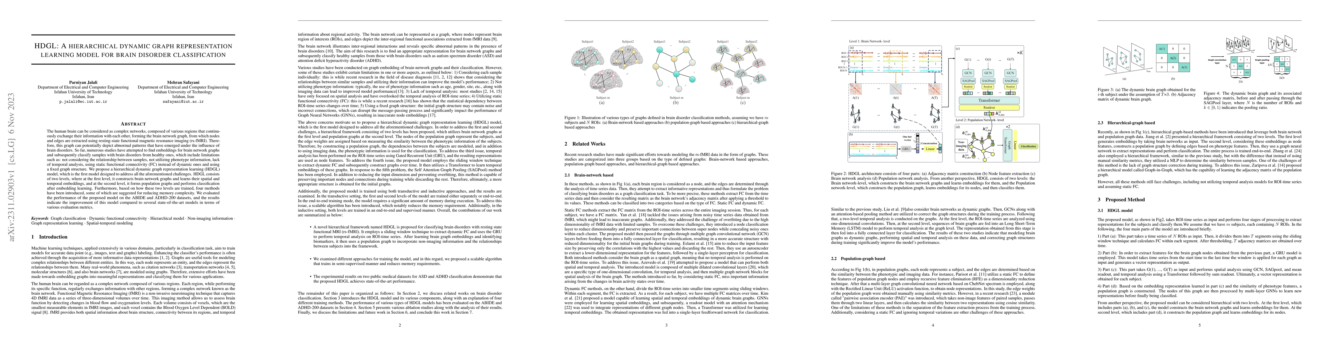 Thumbnail for HDGL: A hierarchical dynamic graph representation learning model for
  brain disorder classification