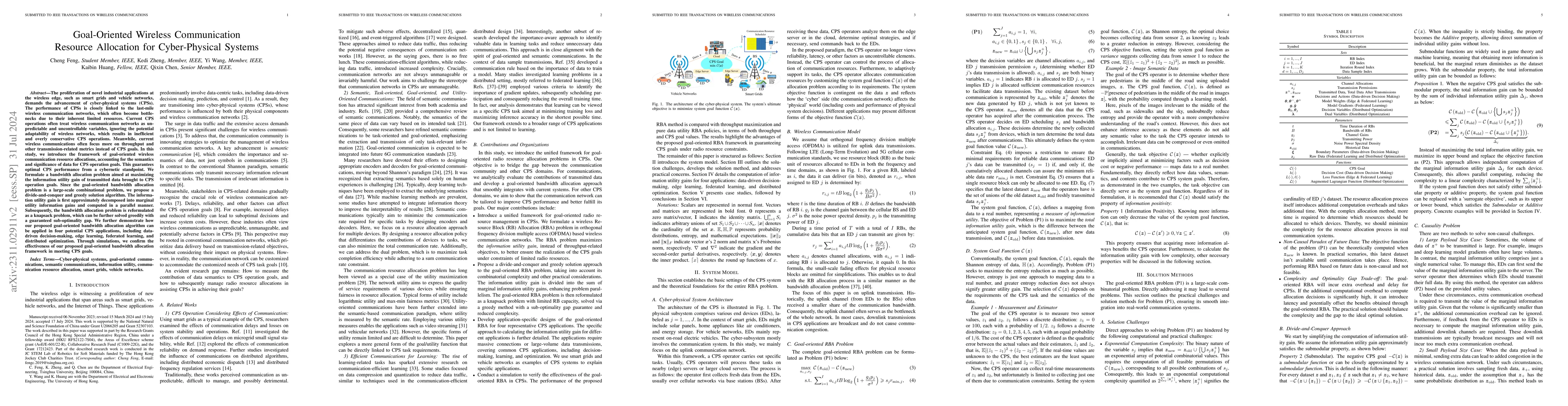 Thumbnail for Goal-Oriented Wireless Communication Resource Allocation for
  Cyber-Physical Systems