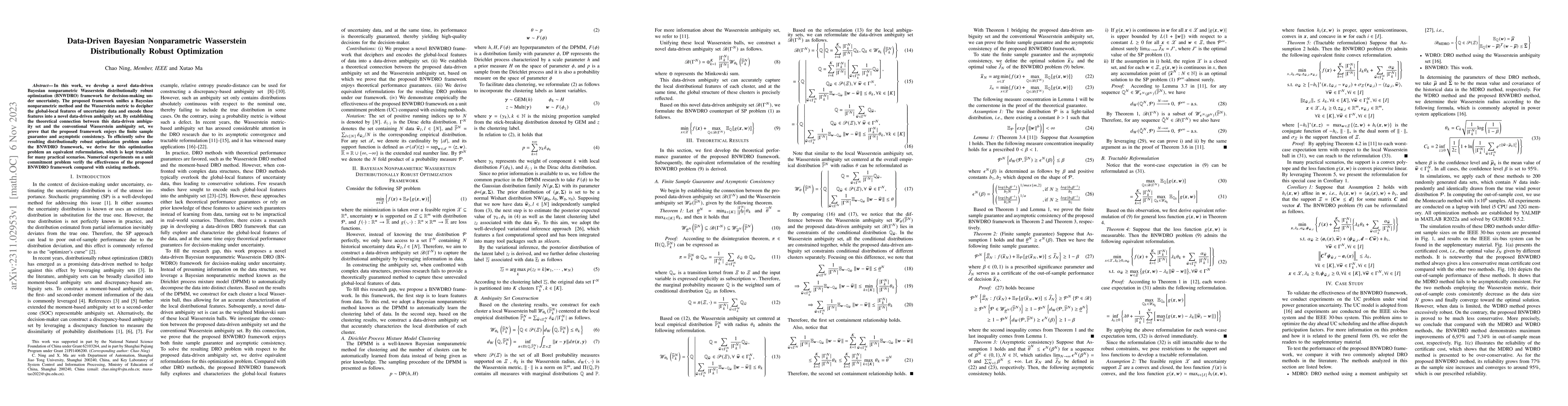 Thumbnail for Data-Driven Bayesian Nonparametric Wasserstein Distributionally Robust
  Optimization