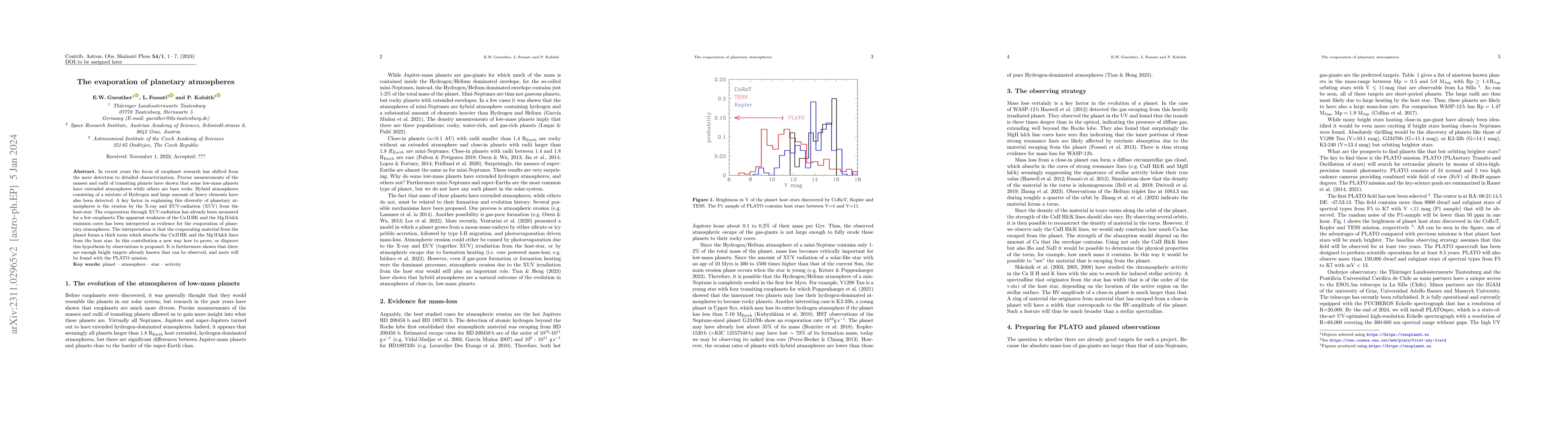 Thumbnail for The evaporation of planetary atmosphere