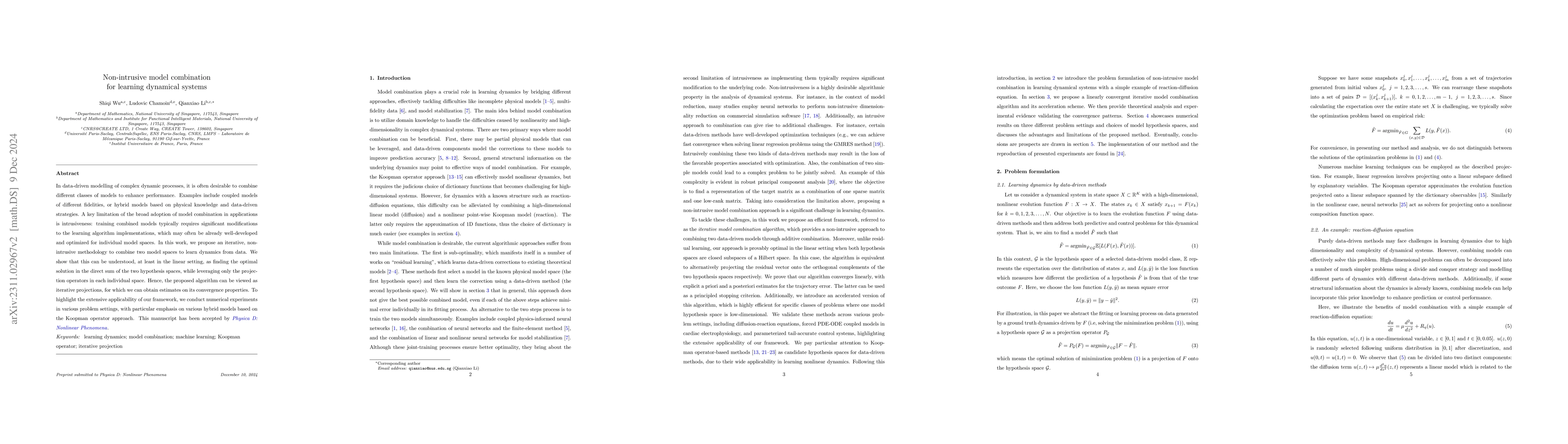 Thumbnail for Non-intrusive model combination for learning dynamical systems