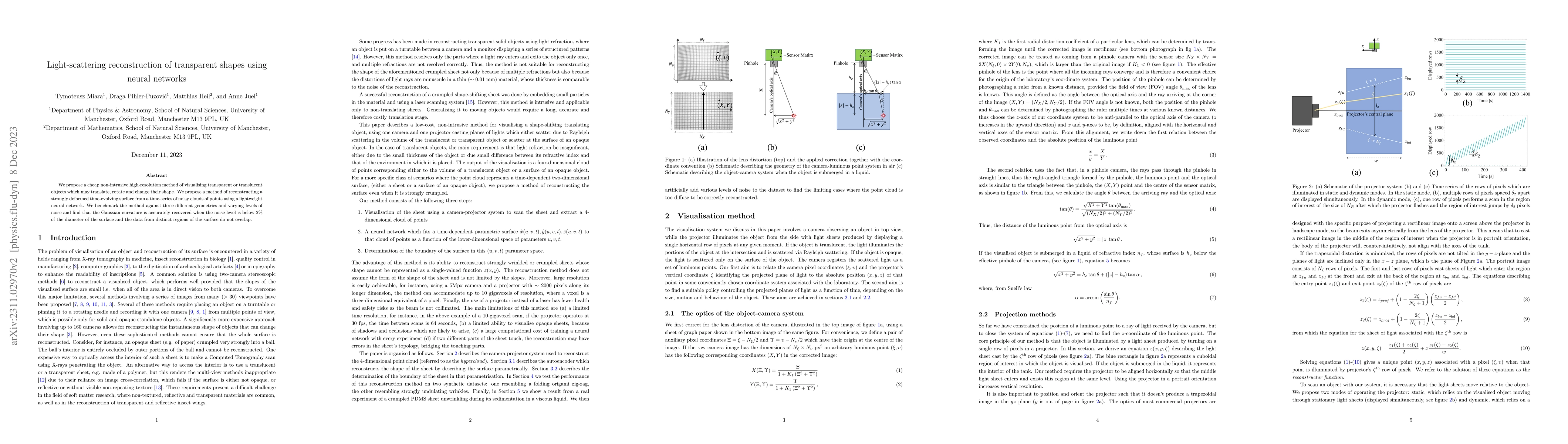 Thumbnail for Light-scattering reconstruction of transparent shapes using neural
  networks