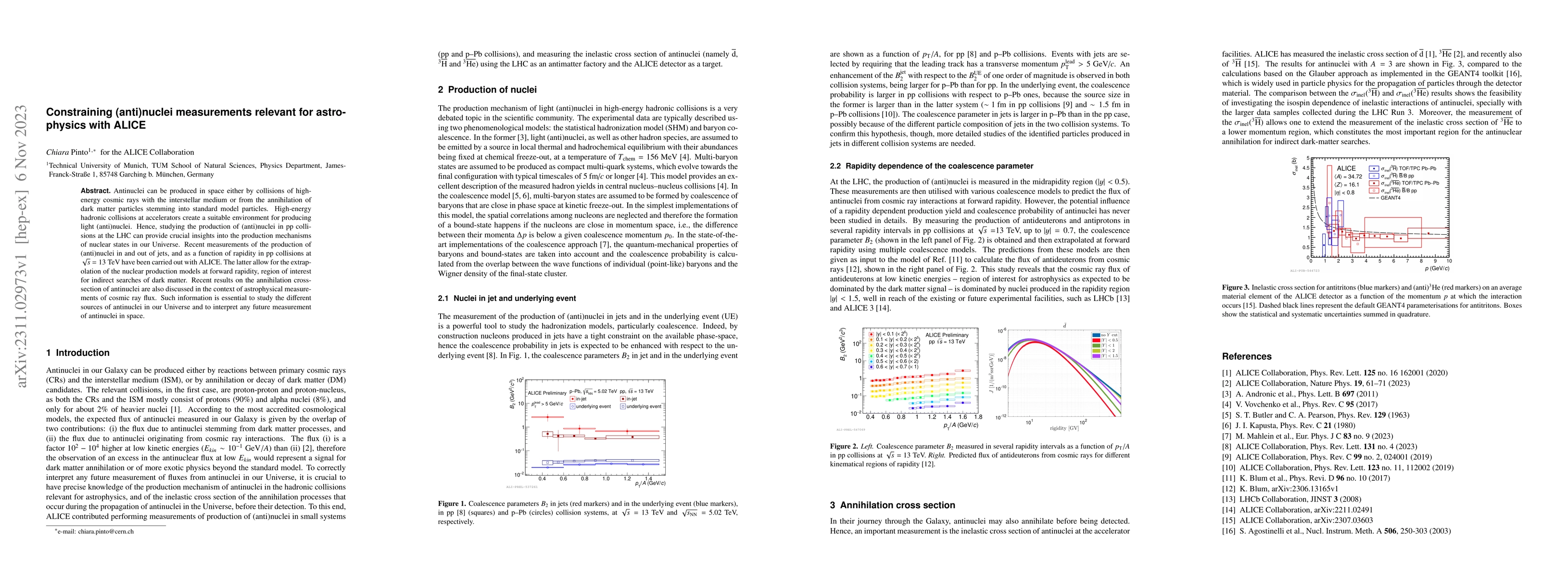 Thumbnail for Constraining (anti)nuclei measurements relevant for astrophysics with
  ALICE