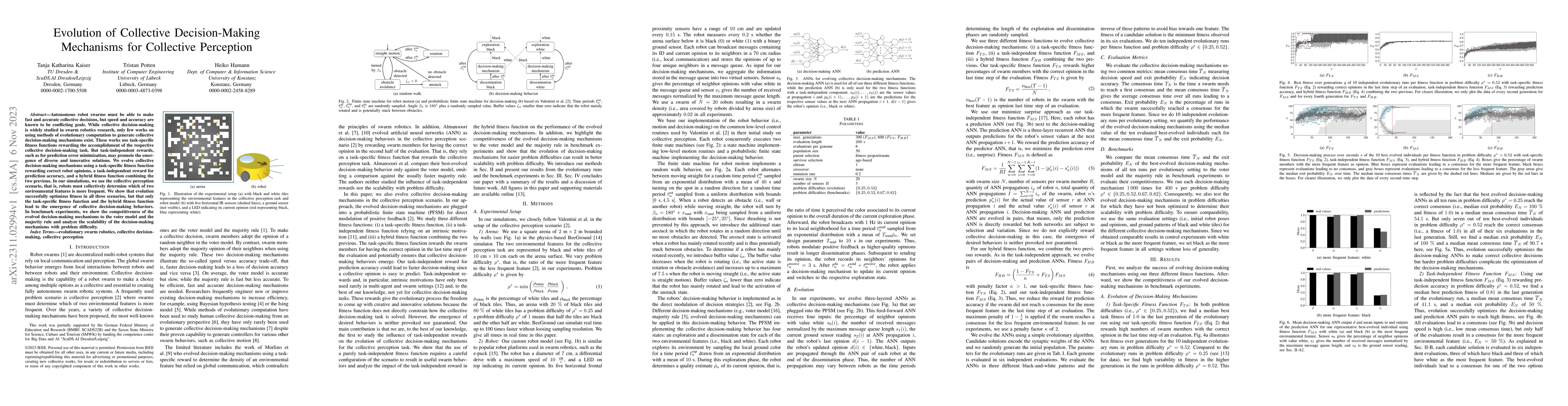Thumbnail for Evolution of Collective Decision-Making Mechanisms for Collective
  Perception