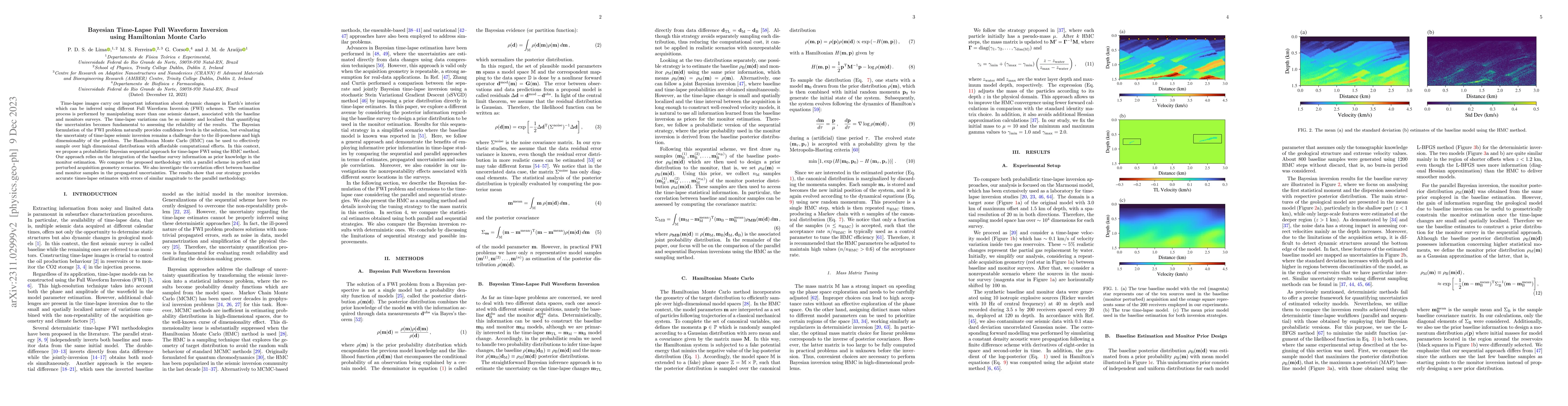 Thumbnail for Bayesian Time-Lapse Full Waveform Inversion using Hamiltonian Monte
  Carlo