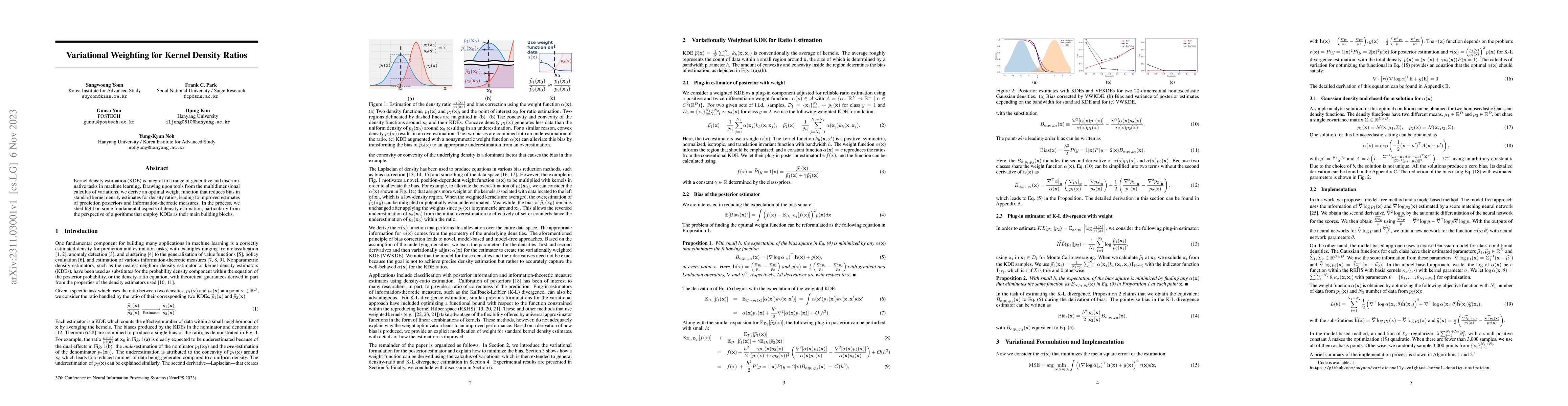 Thumbnail for Variational Weighting for Kernel Density Ratios