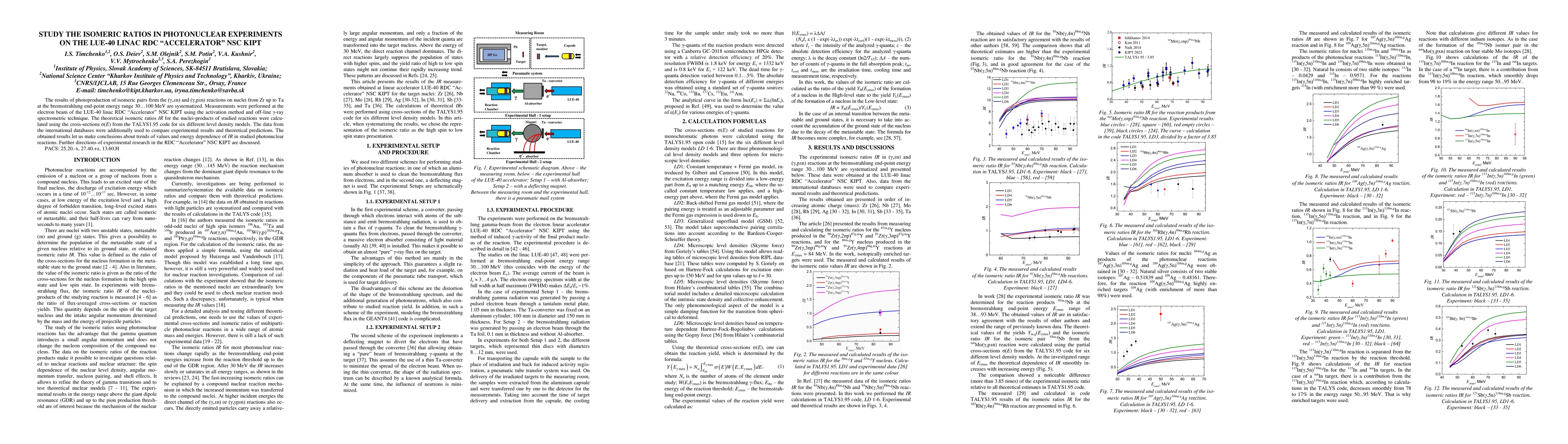 Thumbnail for Study the isomeric ratios in photonuclear experiments on the LUE-40
  linac RDC "Accelerator" NSC KIPT
