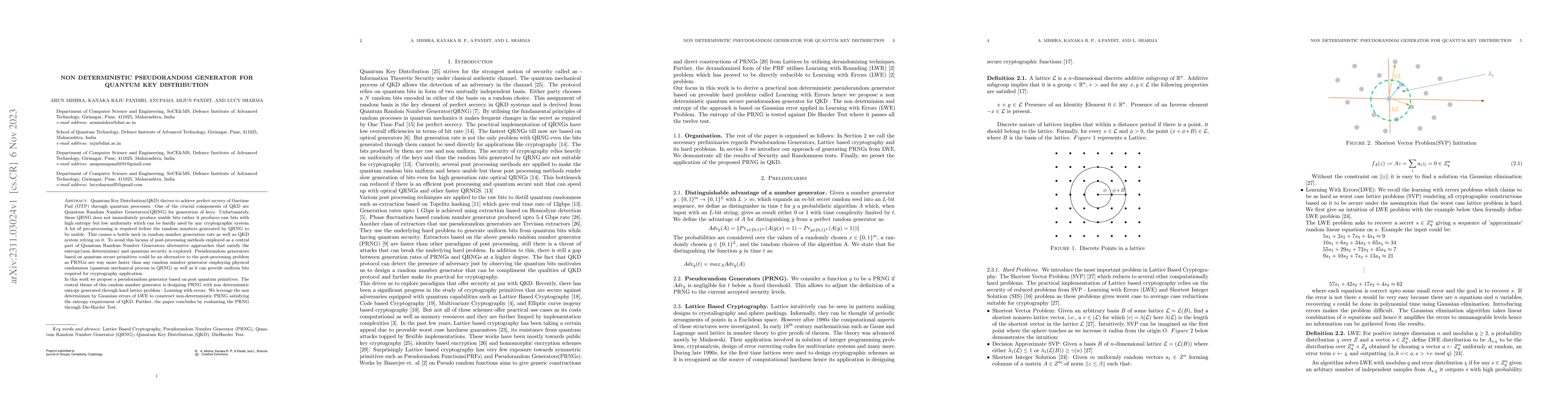 Thumbnail for Non Deterministic Pseudorandom Generator for Quantum Key Distribution