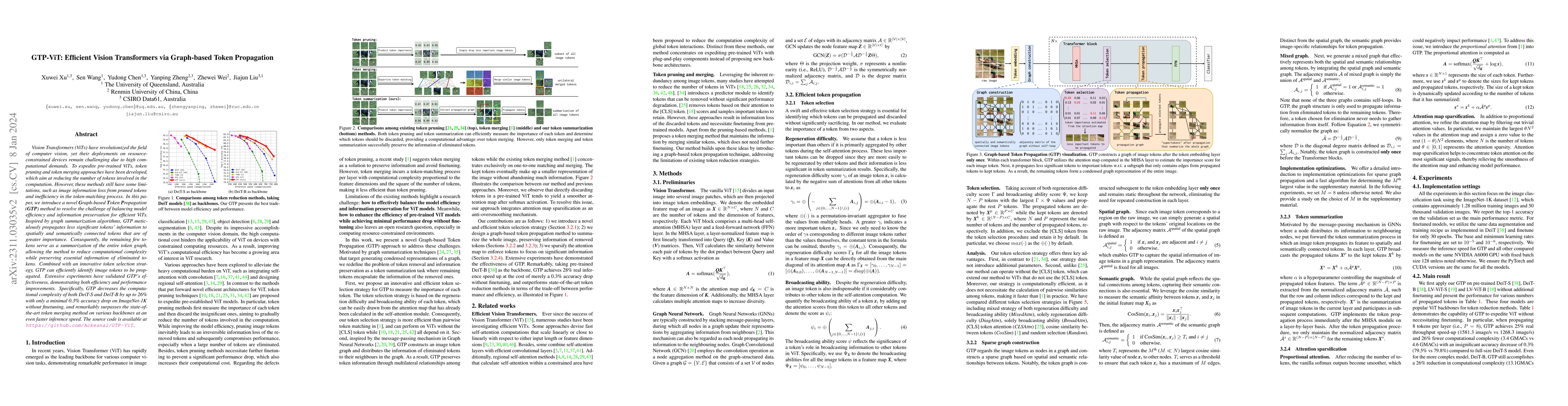 Thumbnail for GTP-ViT: Efficient Vision Transformers via Graph-based Token Propagation