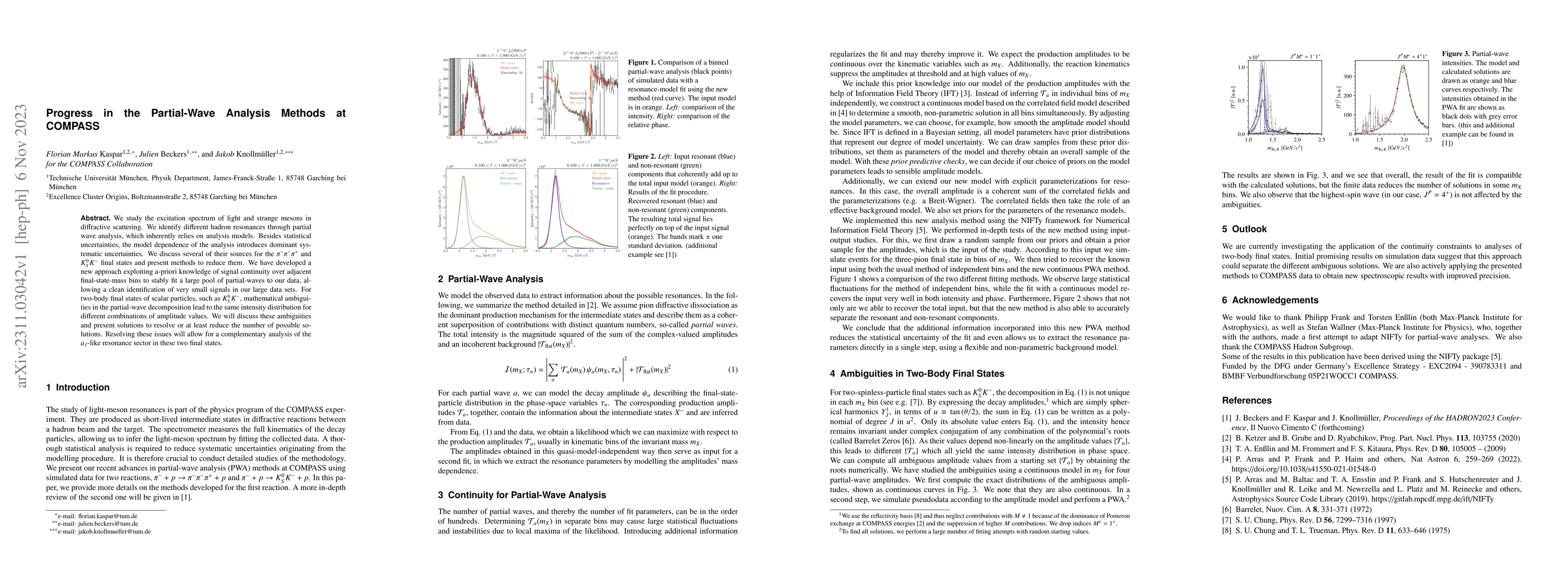 Thumbnail for Progress in the Partial-Wave Analysis Methods at COMPASS