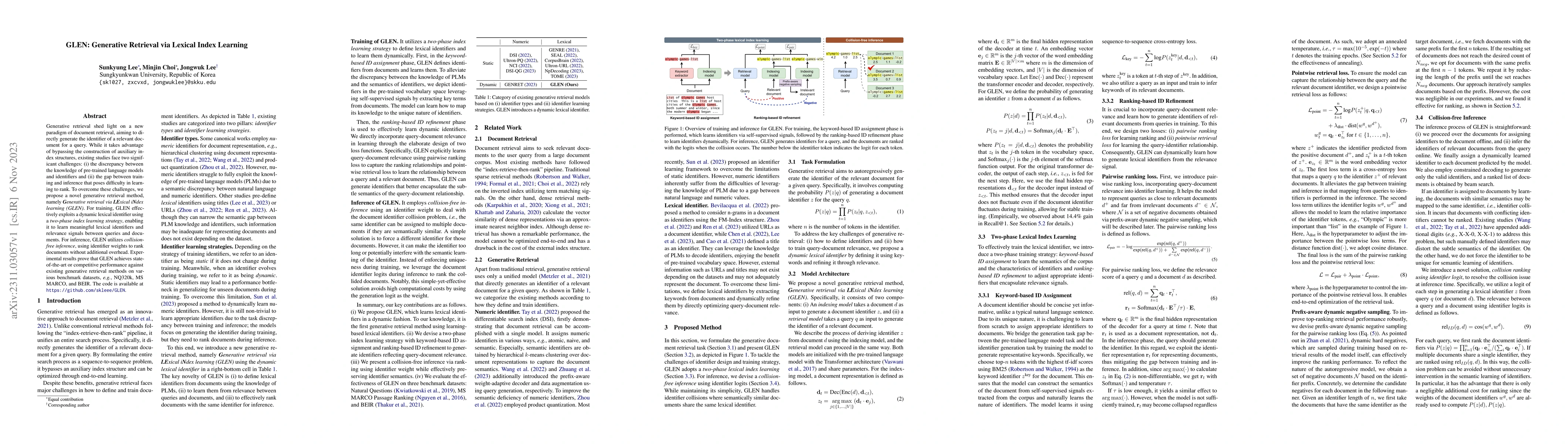 Thumbnail for GLEN: Generative Retrieval via Lexical Index Learning