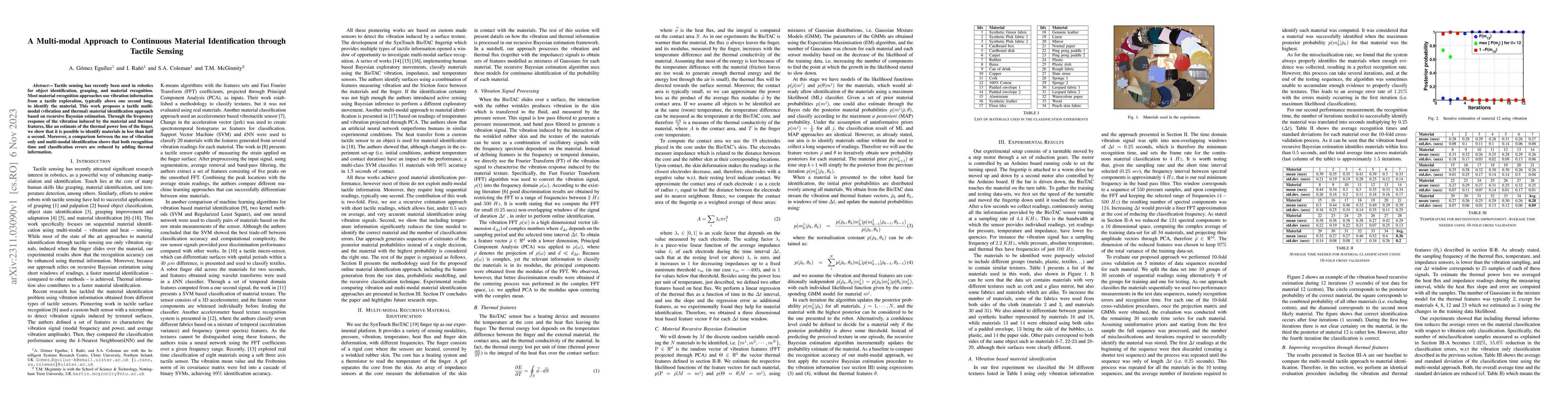 Thumbnail for A multi-modal approach to continuous material identification through
  tactile sensing