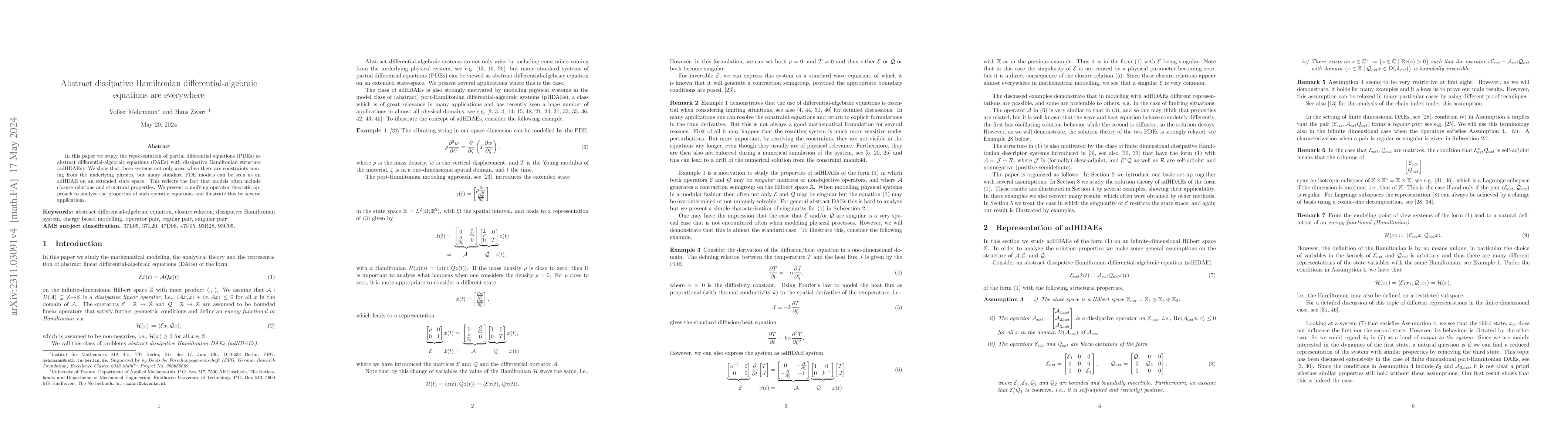 Thumbnail for Abstract dissipative Hamiltonian differential-algebraic equations are
  everywhere