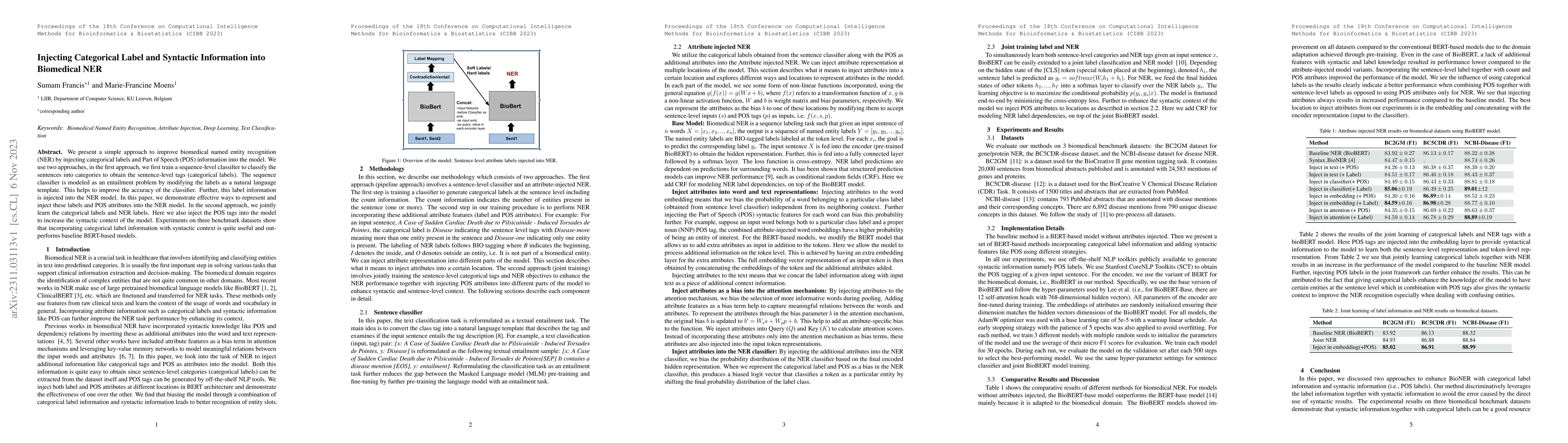 Thumbnail for Injecting Categorical Labels and Syntactic Information into Biomedical
  NER