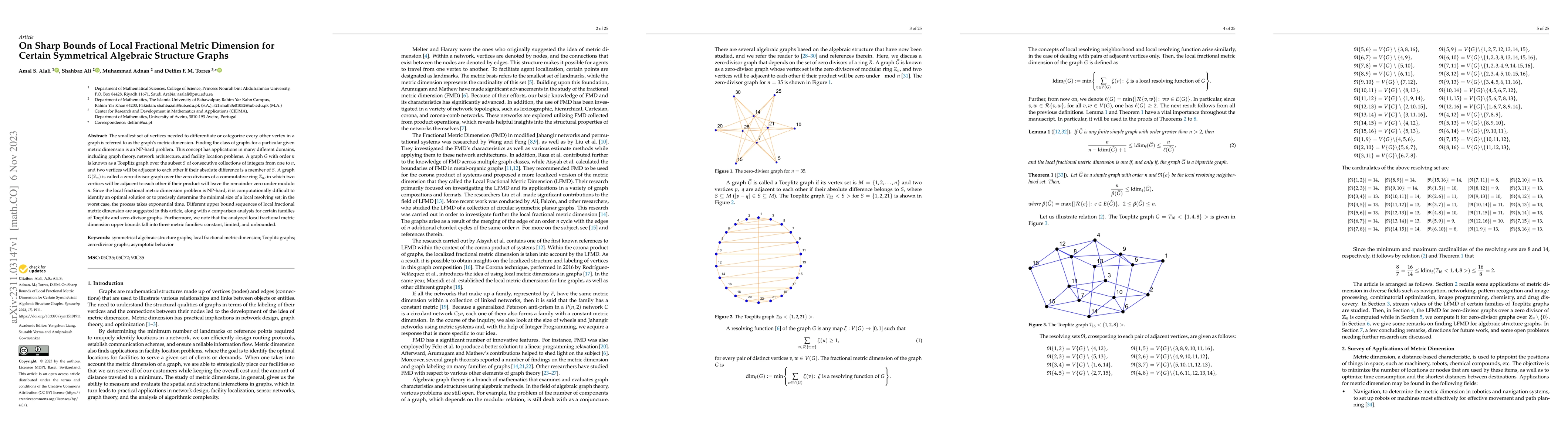 Thumbnail for On Sharp Bounds of Local Fractional Metric Dimension for Certain
  Symmetrical Algebraic Structure Graphs