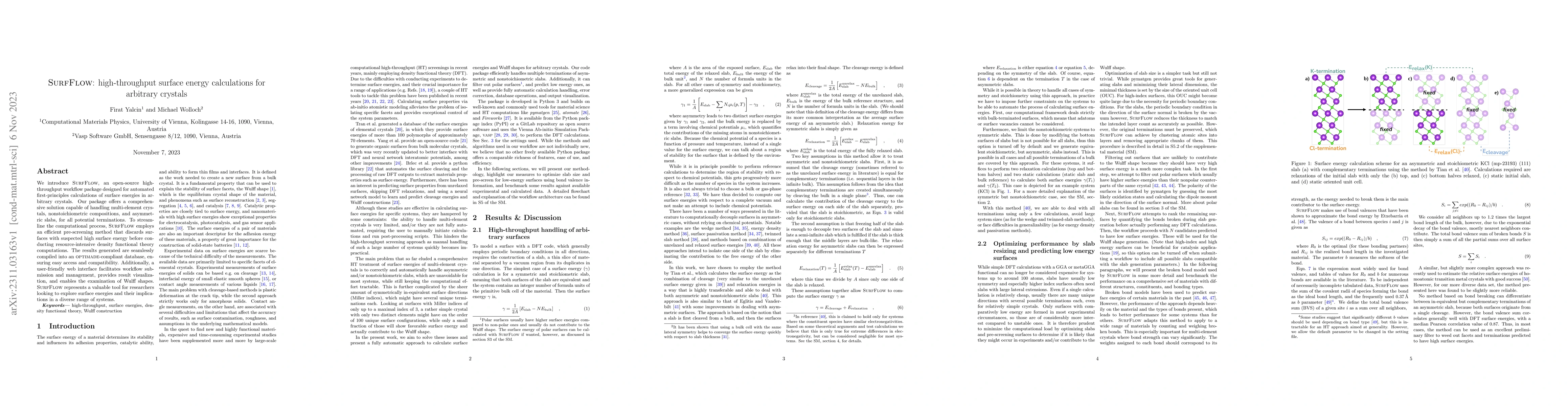 Thumbnail for SurfFlow: high-throughput surface energy calculations for arbitrary
  crystals