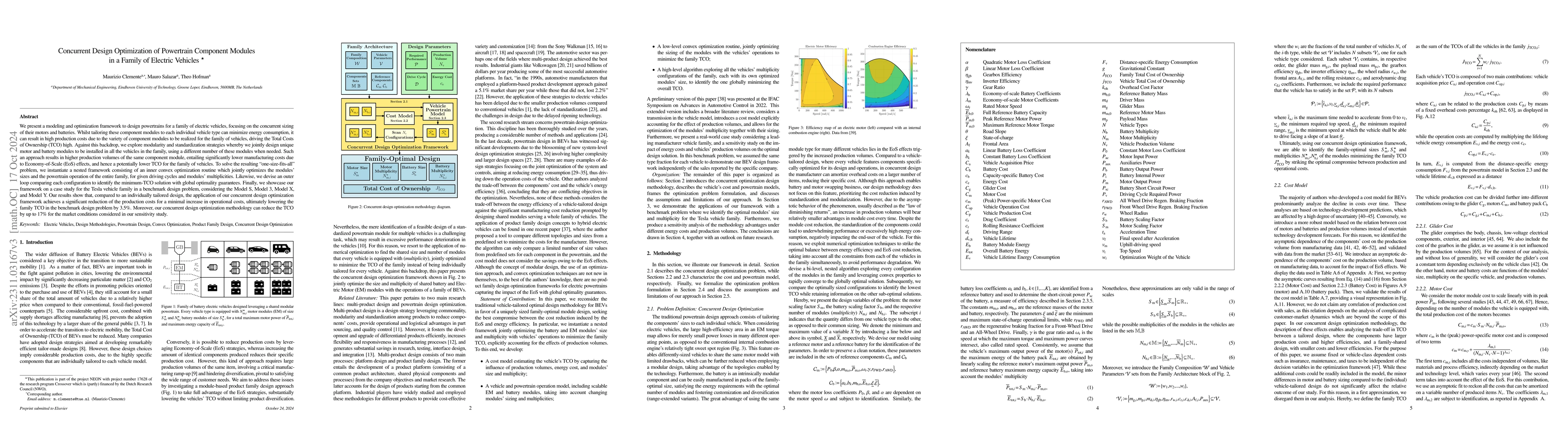 Thumbnail for Concurrent Design Optimization of Shared Powertrain Modules in a Family
  of Electric Vehicles