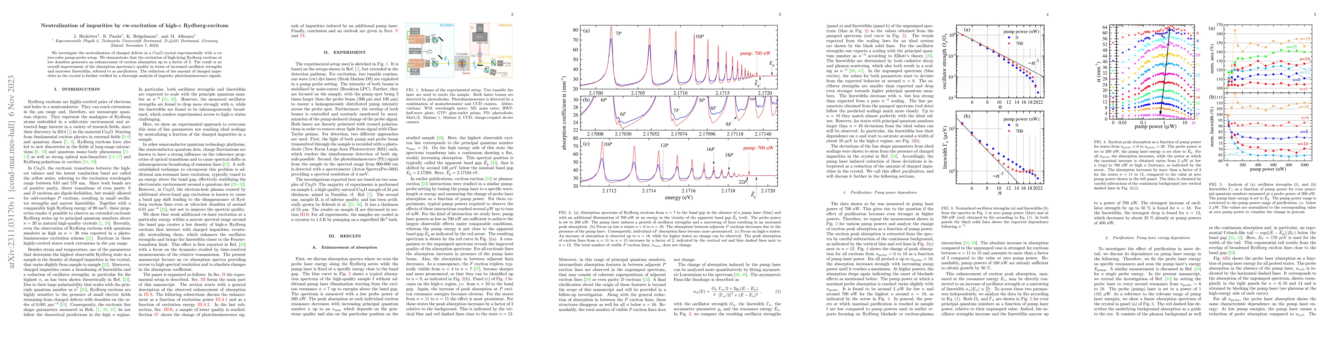 Thumbnail for Neutralization of impurities by cw-excitation of high-$n$
  Rydberg-excitons
