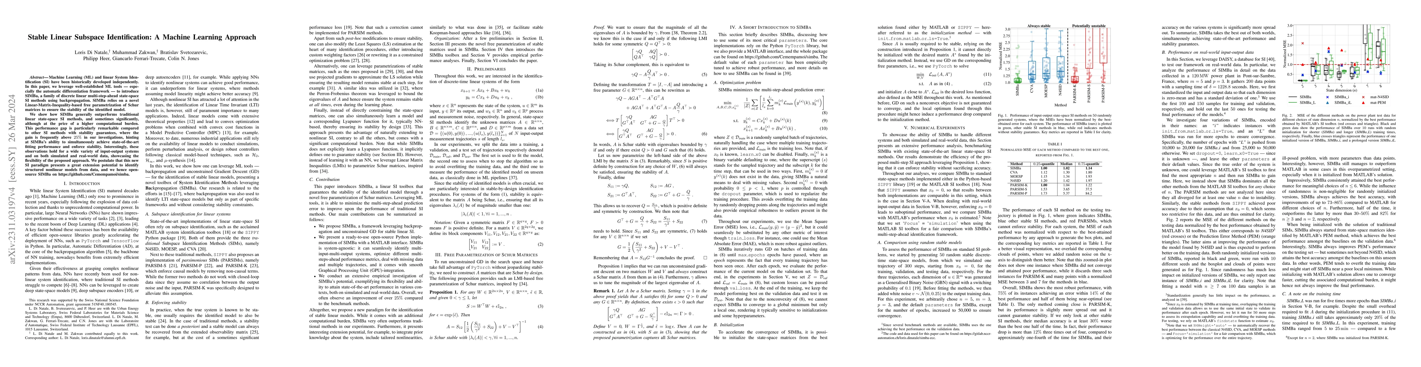 Thumbnail for Stable Linear Subspace Identification: A Machine Learning Approach