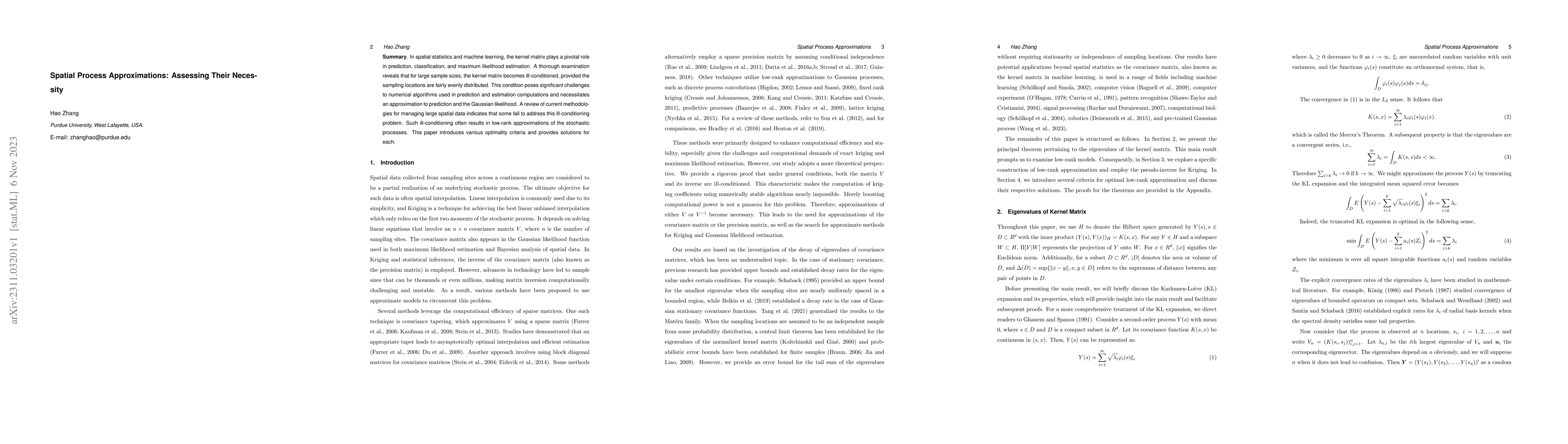 Thumbnail for Spatial Process Approximations: Assessing Their Necessity