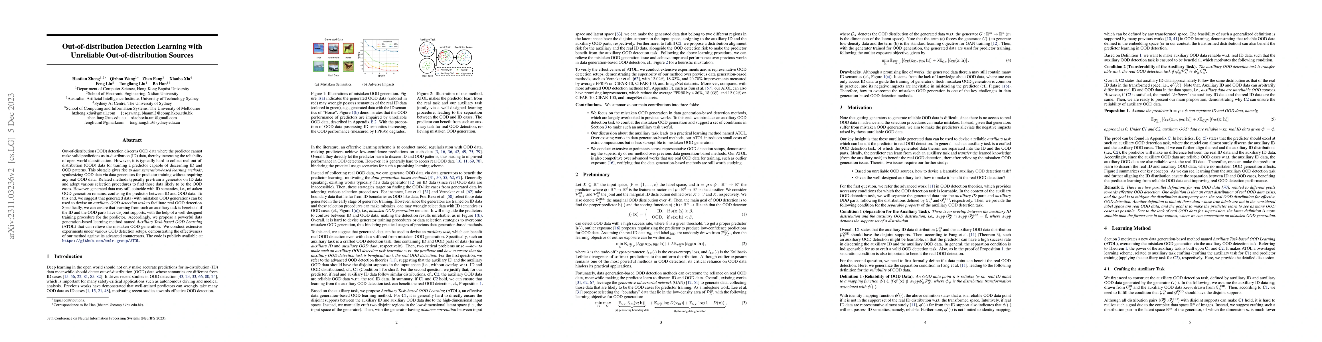 Thumbnail for Out-of-distribution Detection Learning with Unreliable
  Out-of-distribution Sources