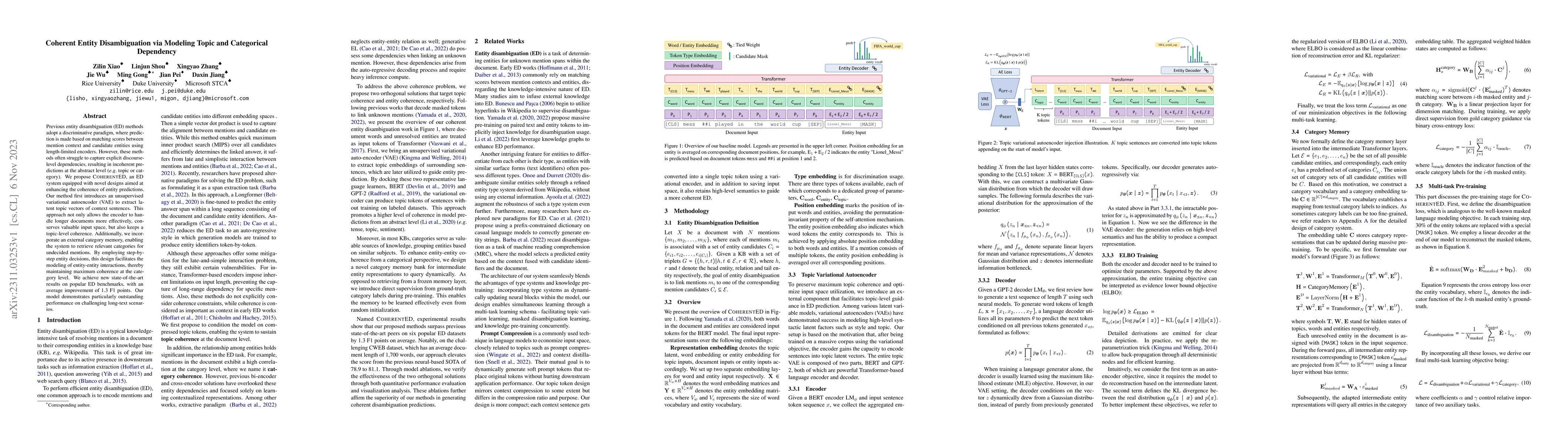Thumbnail for Coherent Entity Disambiguation via Modeling Topic and Categorical
  Dependency