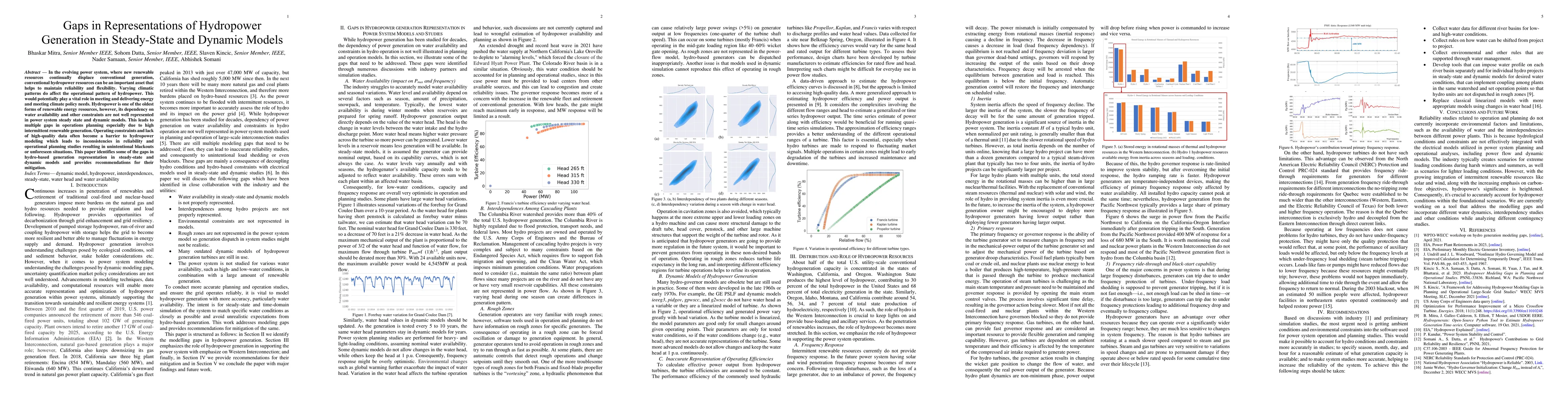 Thumbnail for Gaps in Representations of Hydropower Generation in Steady-State and
  Dynamic Models