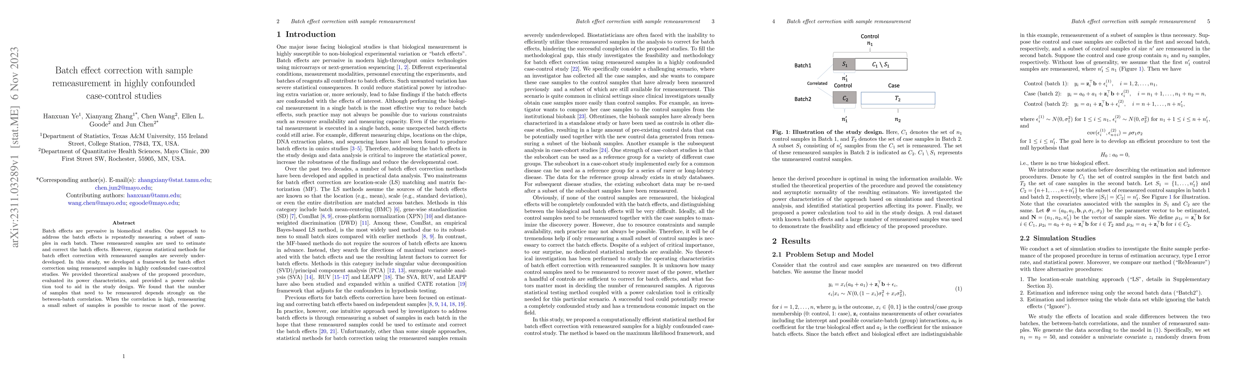 Thumbnail for Batch effect correction with sample remeasurement in highly confounded
  case-control studies