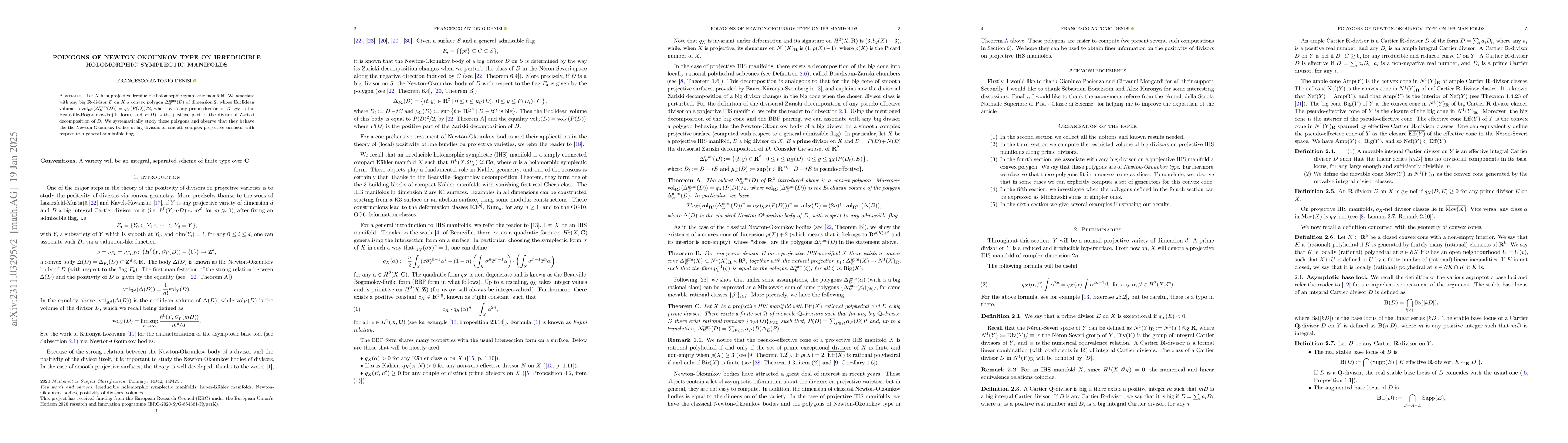 Thumbnail for Polygons of Newton-Okounkov type on irreducible holomorphic symplectic
  manifolds