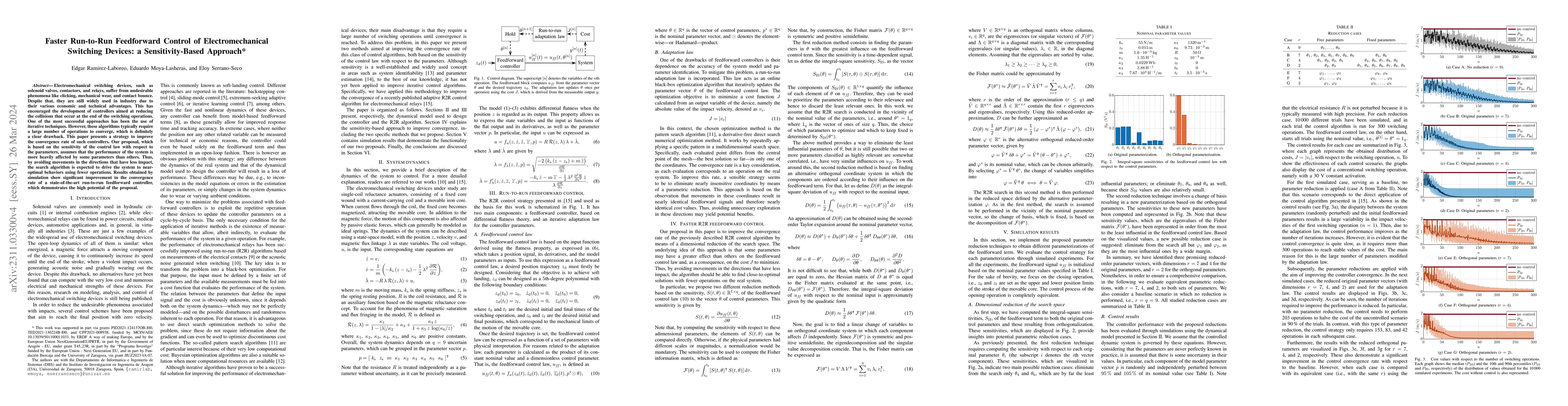Thumbnail for Faster Run-to-Run Feedforward Control of Electromechanical Switching
  Devices: a Sensitivity-Based Approach