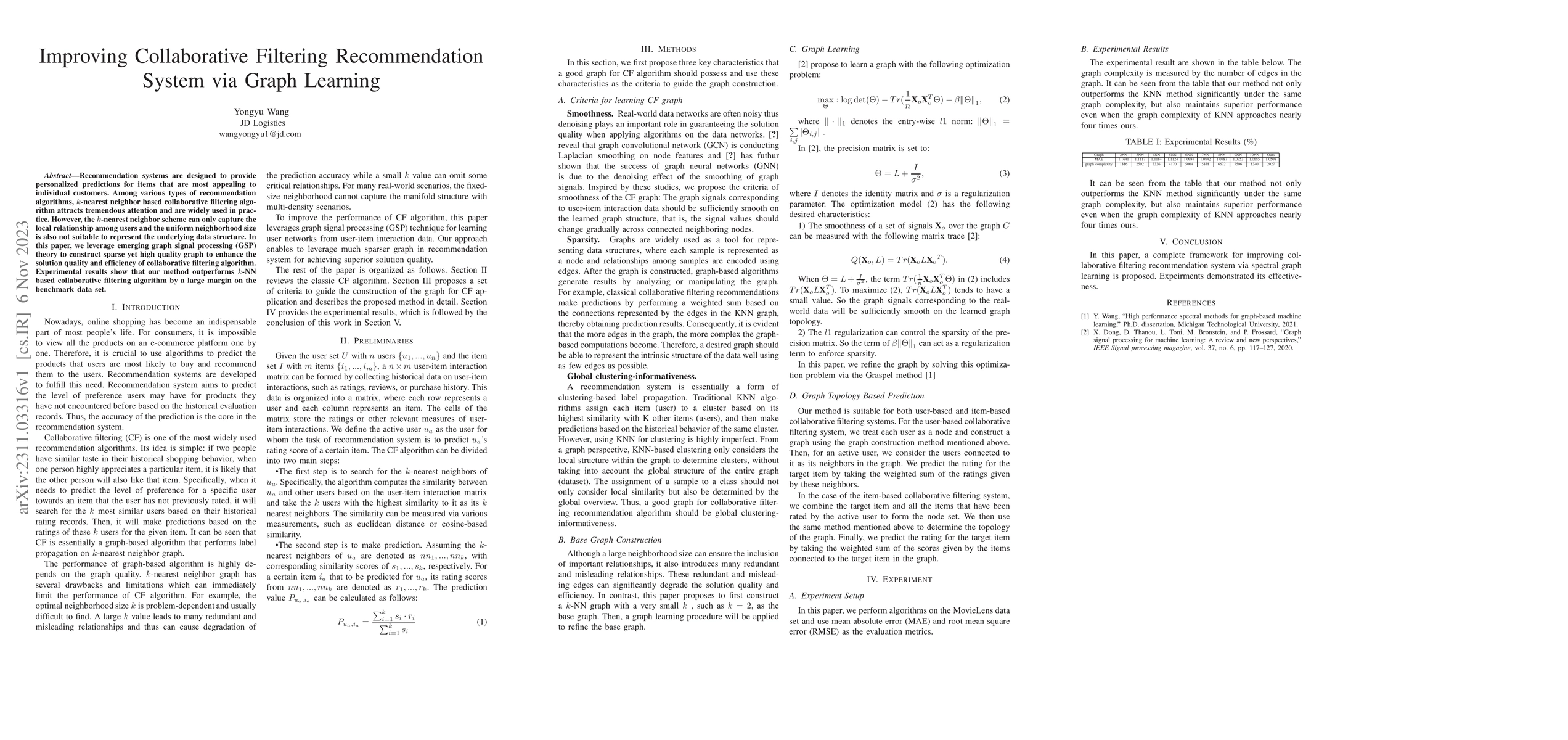 Thumbnail for Improving Collaborative Filtering Recommendation via Graph Learning