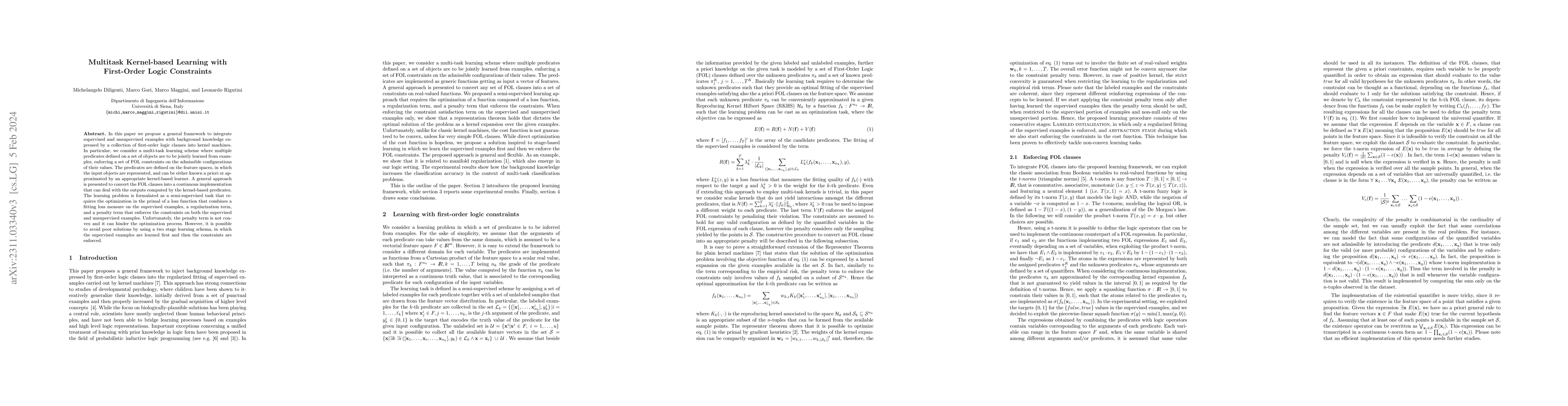 Thumbnail for Multitask Kernel-based Learning with First-Order Logic Constraints